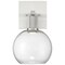 Access Lighting Port Nine Burgundy, Burgundy LED Wall Sconce, Brushed Steel Finish, Clear Glass 63145LEDD-BS/CLR - alternate 5